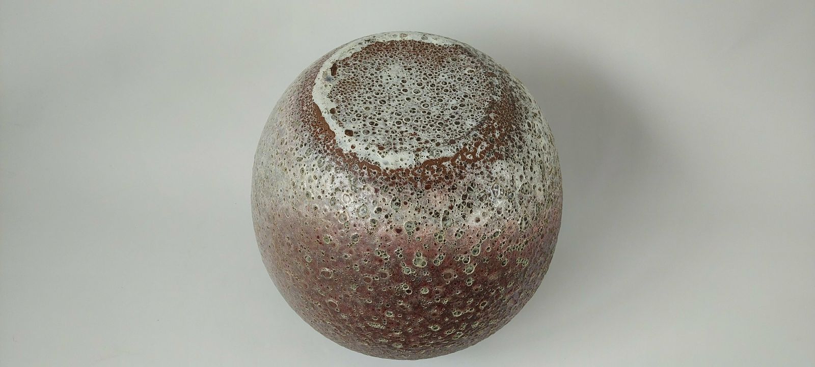 Large Meindert Zaalberg Crater Glazed Vase Made In The 1960s photo vintage