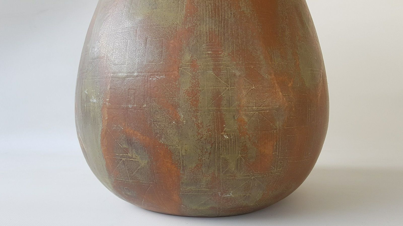 Rare Xxl Lu Klopfer Vase, 1950's With A Copper Like Brown Glaze photo 896.0