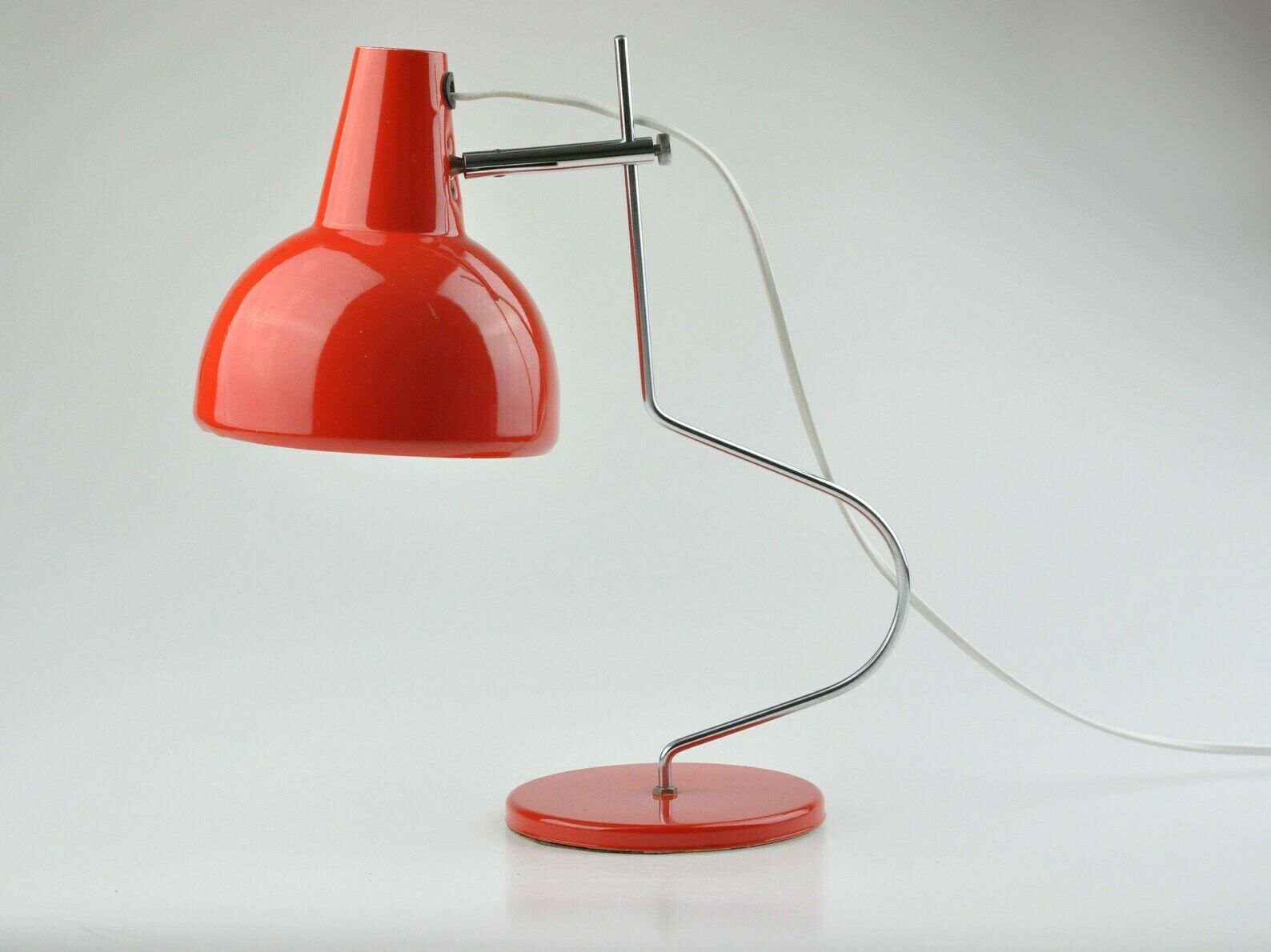 Mid Century Lamp, Table Lamp, Red Lamp, Mid Century Lighting, Desk Lamp, Josef Hurka Lamp, Vintage Lamp, Table Light, Hurka Lidokov photo 237.0