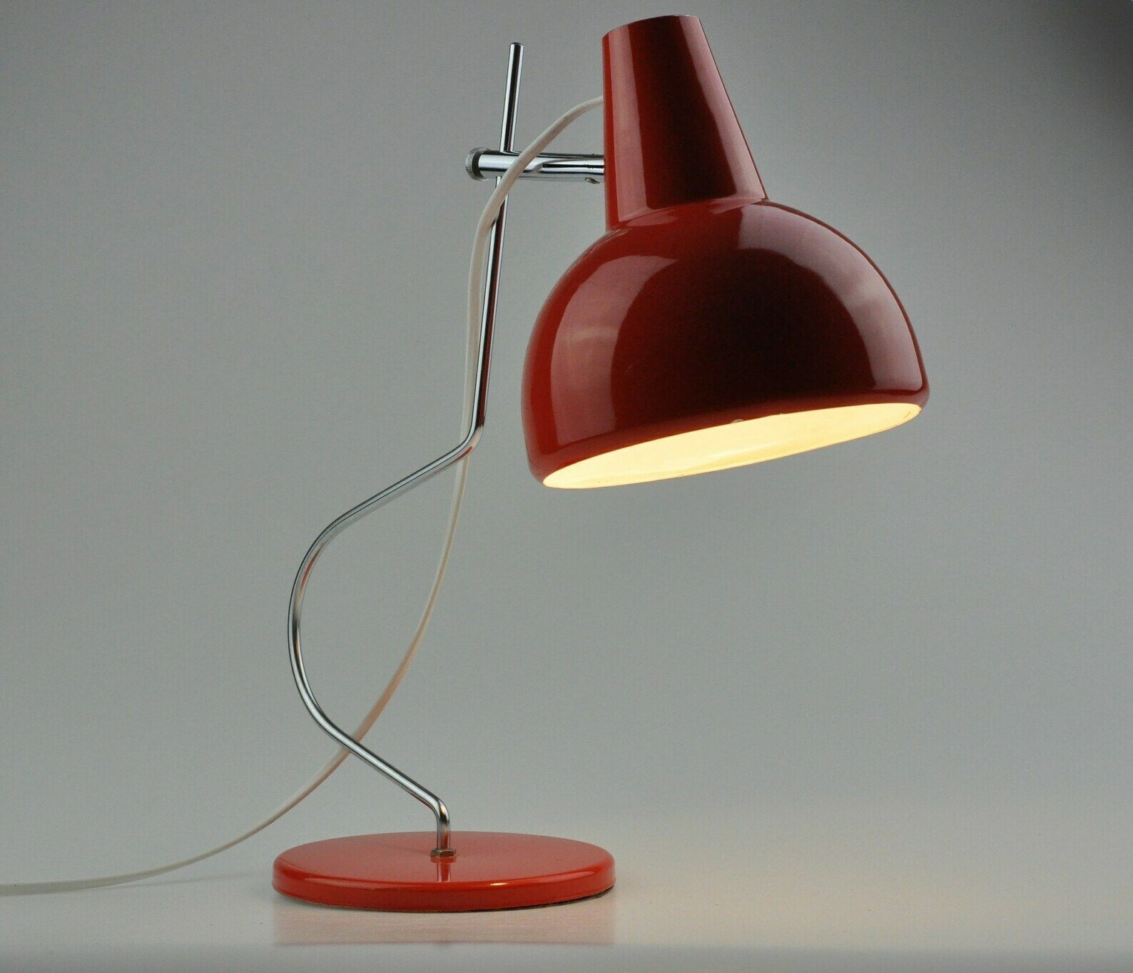 photo for sale Mid Century Lamp, Table Lamp, Red Lamp, Mid Century Lighting, Desk Lamp, Josef Hurka Lamp, Vintage Lamp, Table Light, Hurka Lidokov