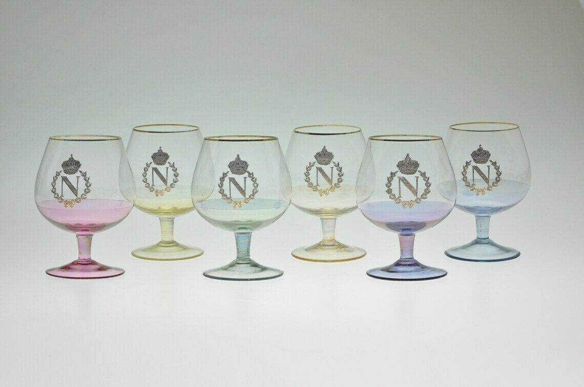 Set Of 6 Iridescent Glasses, Vintage Glasses, Iridescent Glasses, Glasses Vintage, Mid Century Glasses, Mid Century Glasses Set, Glasses Set