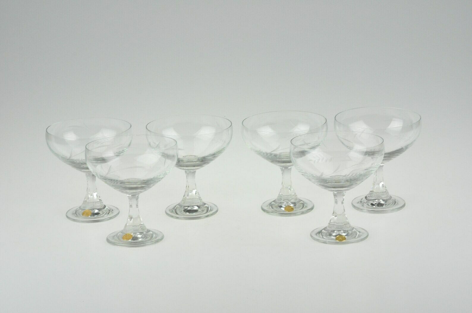 Set Of 6 Champagne Glasses, Vintage Champagne Glasses, Vintage Glasses, Engraved Glasses, Wine Glasses, Art Champagne Glasses photo furniture