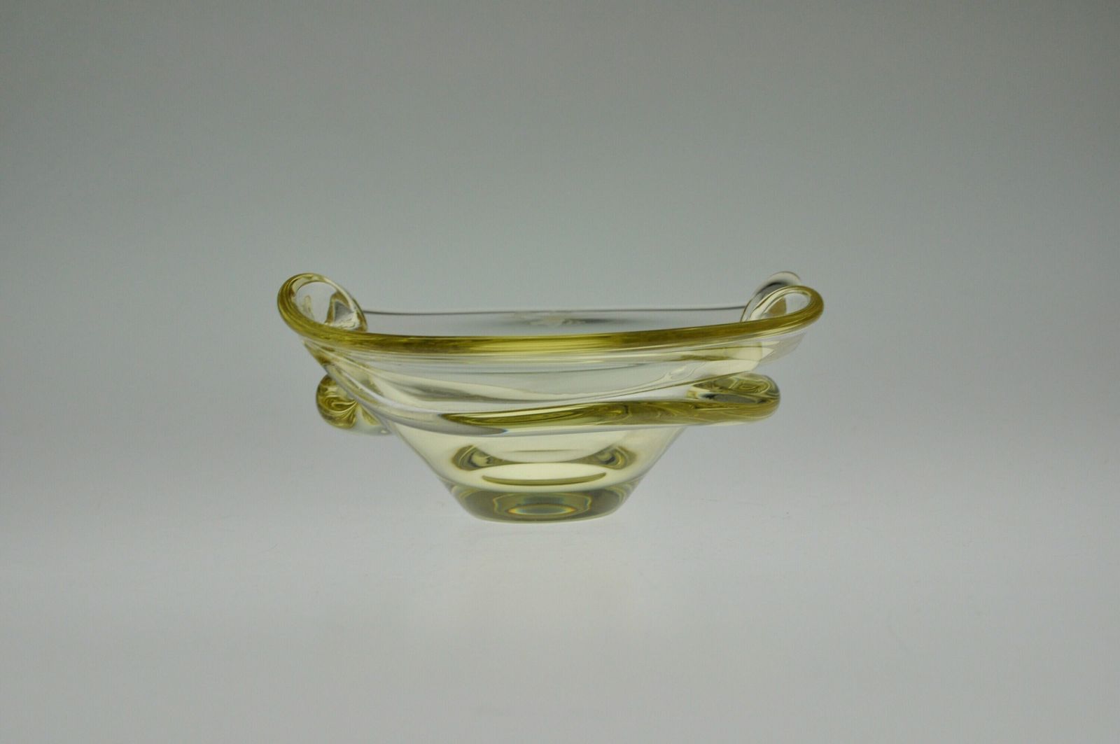 Miroslav Klinger Zbs Ashtray, Glass Ashtray, Mid Century Glass, Vintage Glass, Bohemian Glass, Art Glass, Ashtray, Midcentury Ashtray