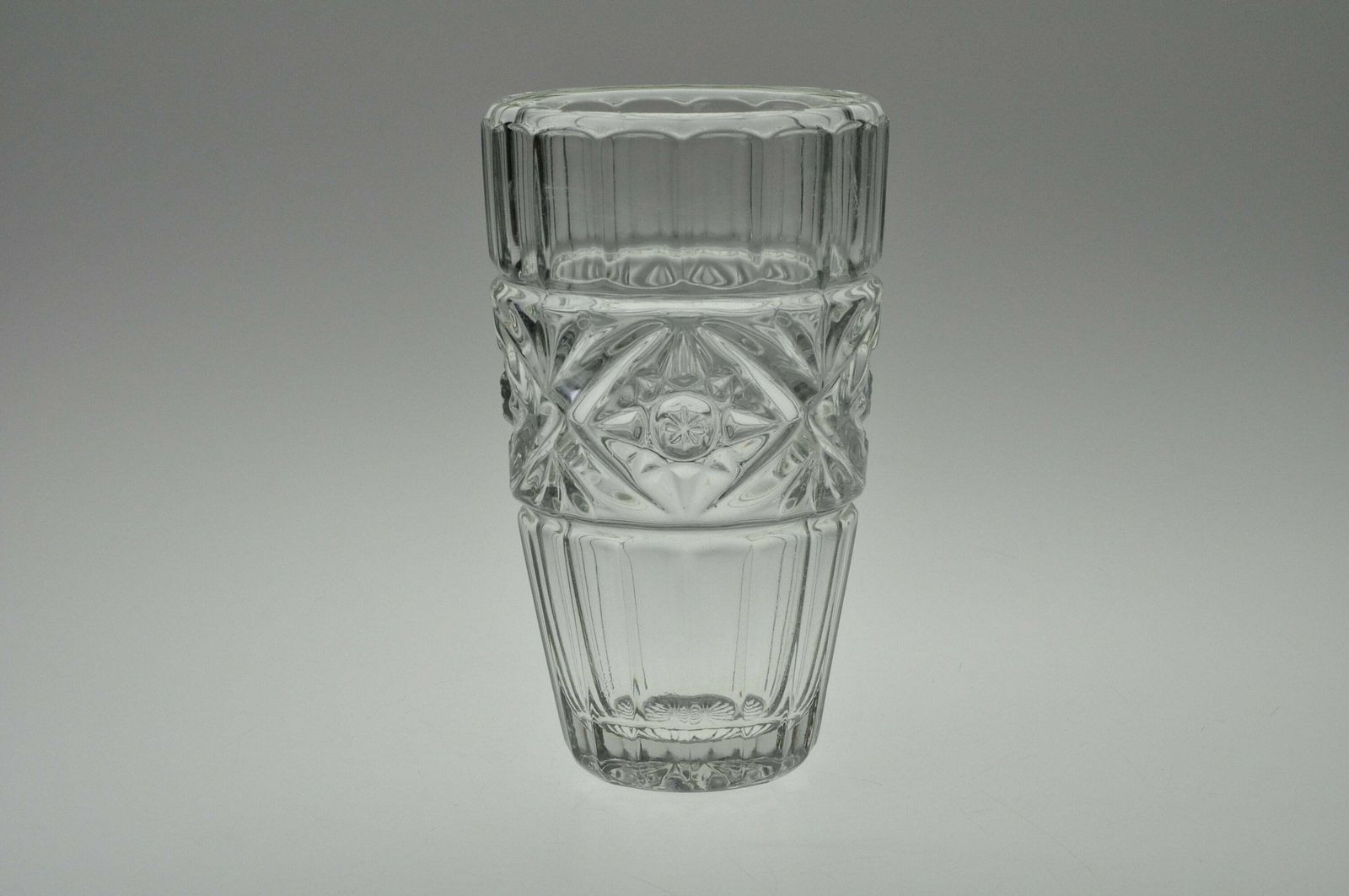 Vintage Czech Glass Vase, Vintage Vase, Glass Vase, Sklo Union, Pressed Glass Vase, Czech Glass, Vintage Flower Vase, Mid Century Glass