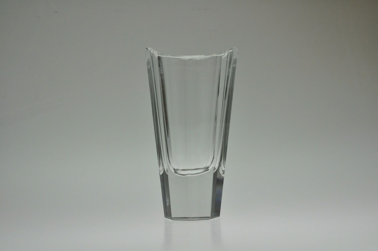 Faceted Glass Vase, Faceted Glass,  Antique Vintage Art Glass Vase