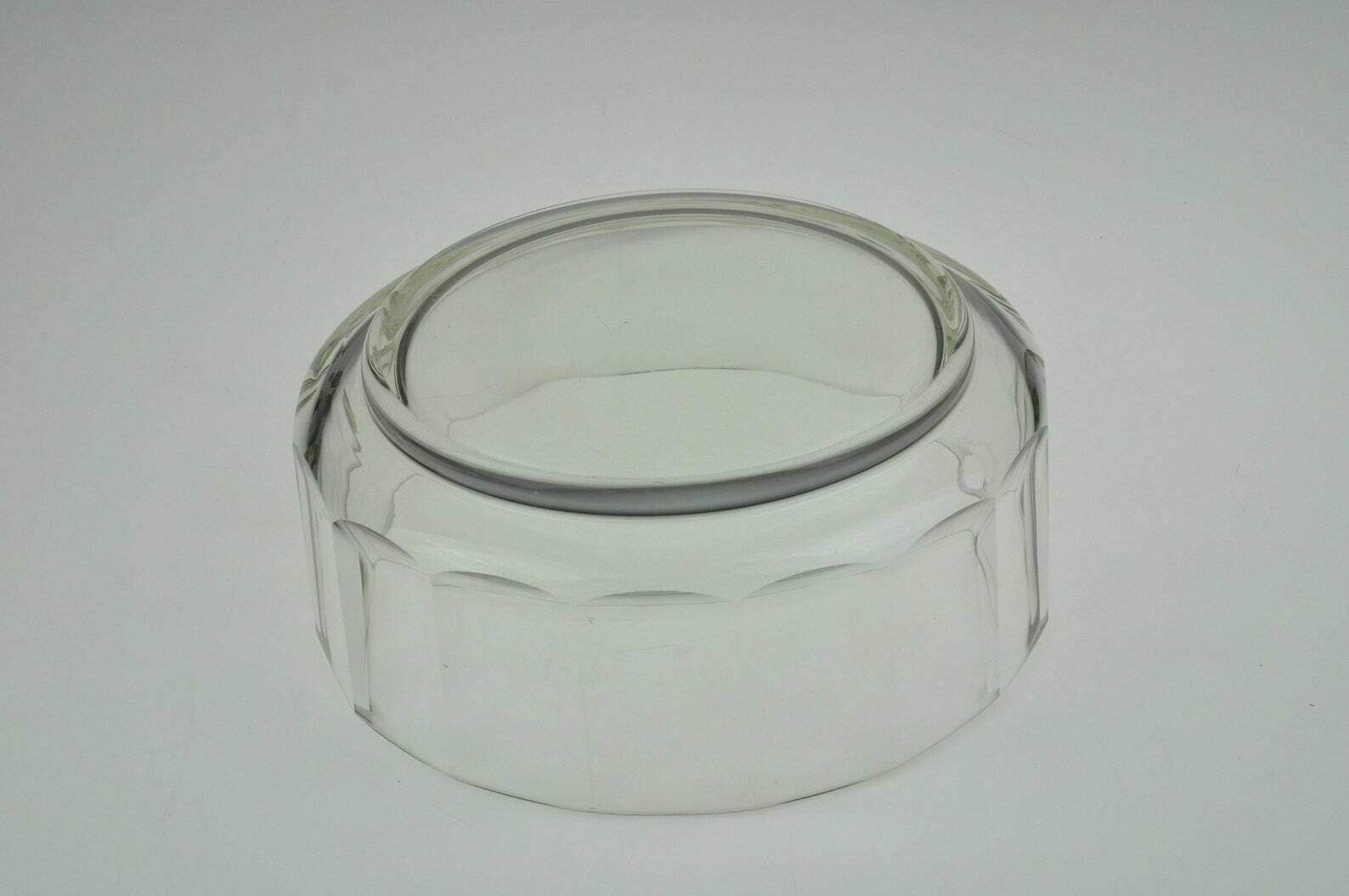 Art Deco Glass Salad Bowl, Salad Bowl, Salad Bowl Vintage, Vintage Bowl, Faceted Glass Bowl, Antique Glass Bowl, Vintage Glass Bowl photo vinterior