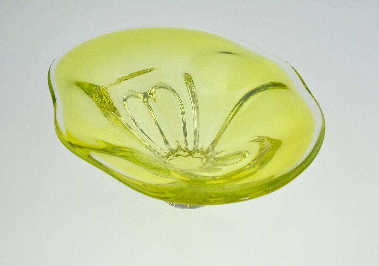 Josef Hospodka, Chribska Bohemian Glass Bowl, Hospodka, Czech Glass, Czech Art Glass, Art Glass, Vintage Glass Bowl, Vintage Bowls photo vintage
