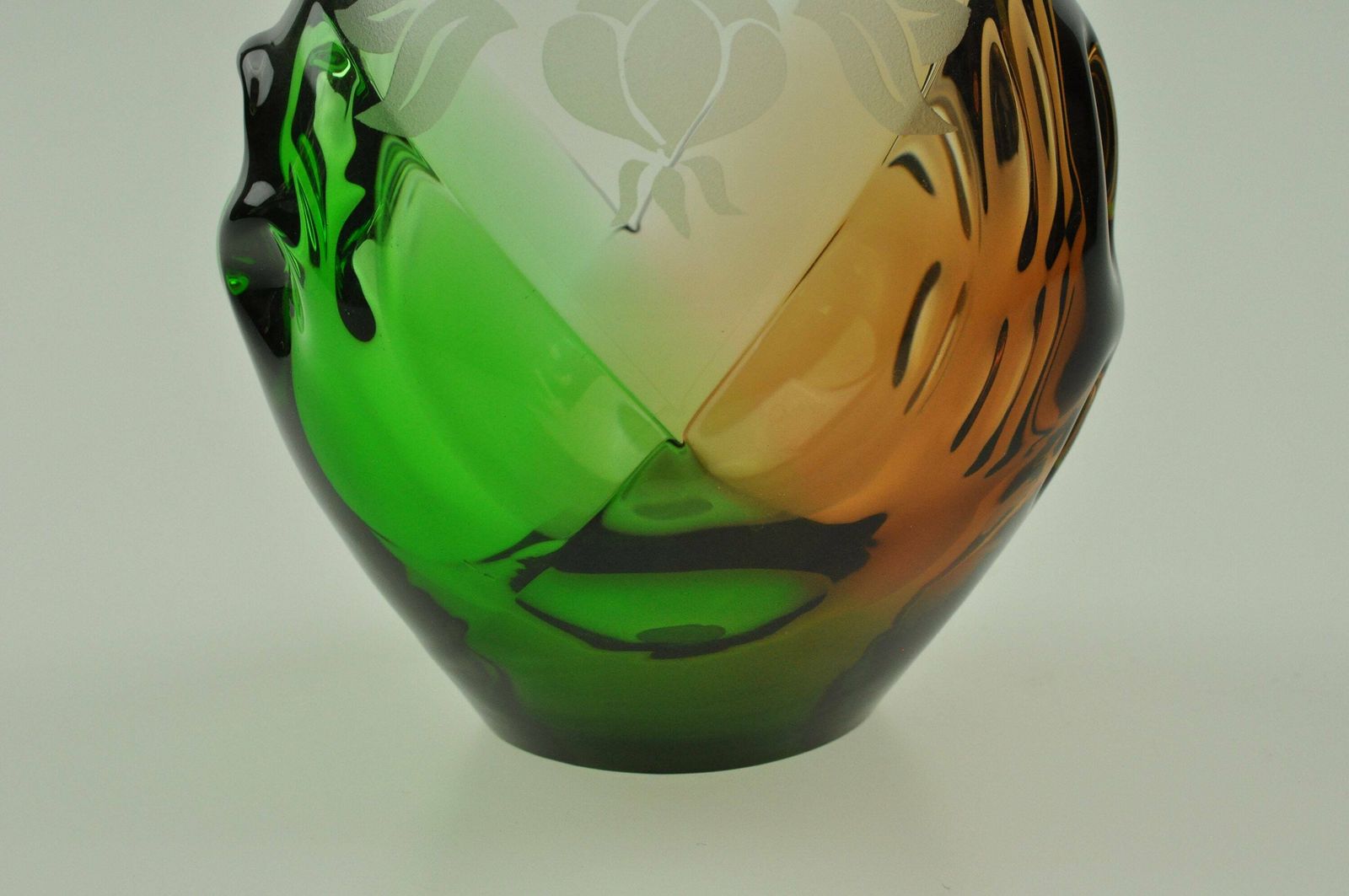 Ladislav Palecek Skrdlovice Glass Vase, 70th Birthday, 70th Birthday Gift, 70th Birthday Gift For Mom, Art Glass Vase, Czech Vase, Handmade photo for sale