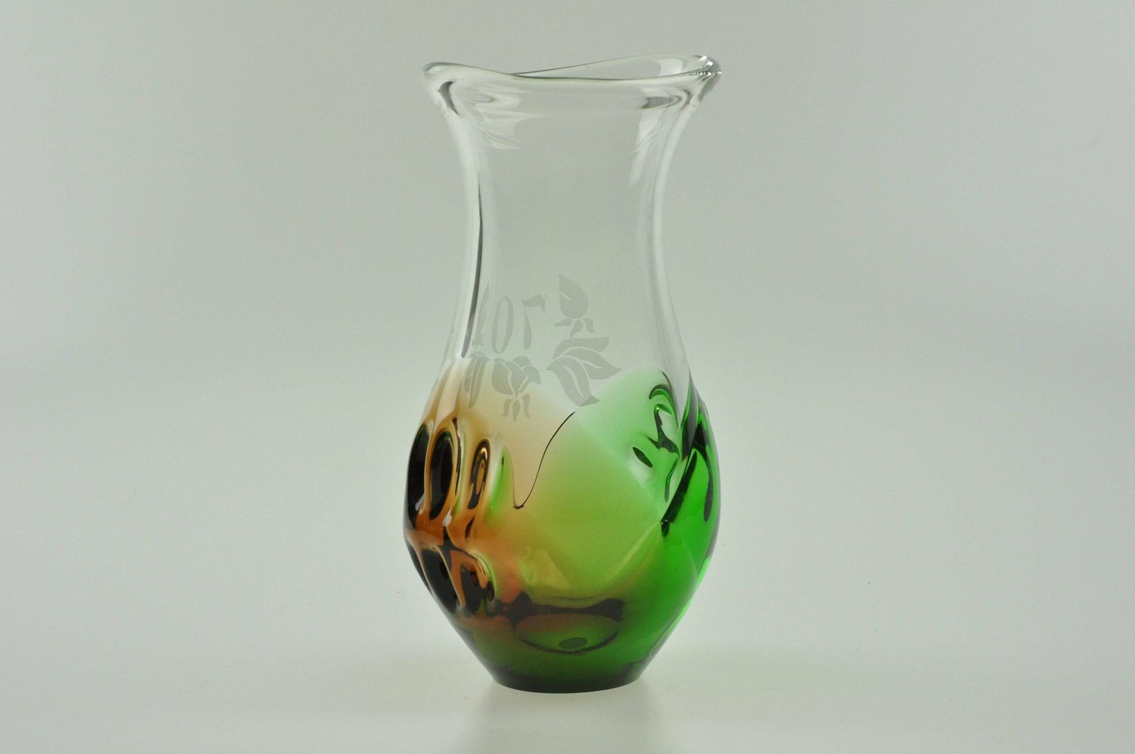 Ladislav Palecek Skrdlovice Glass Vase, 70th Birthday, 70th Birthday Gift, 70th Birthday Gift For Mom, Art Glass Vase, Czech Vase, Handmade photo vintage