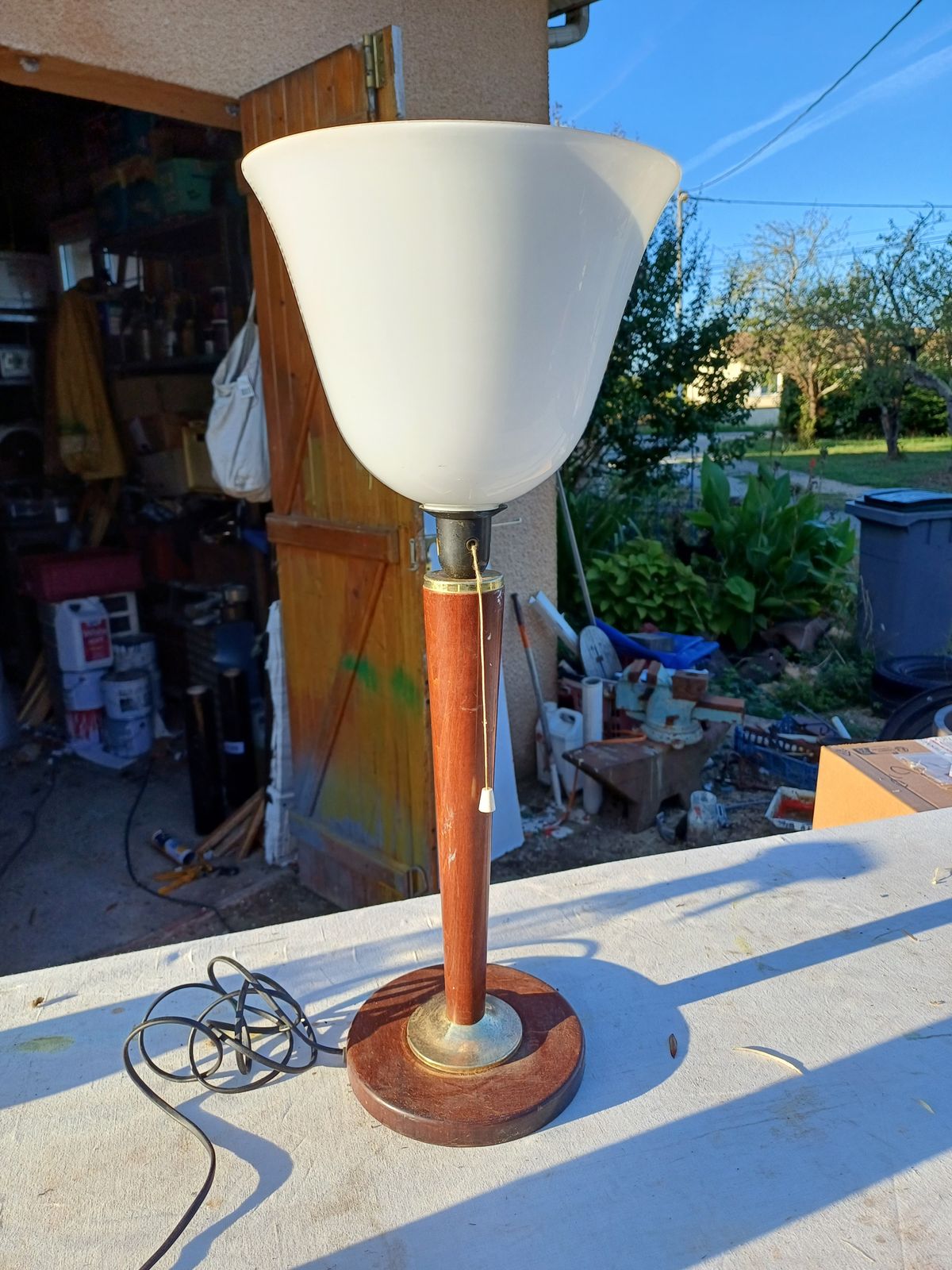 photo buy Mazda Art Deco Lamp, 1930s, Glass