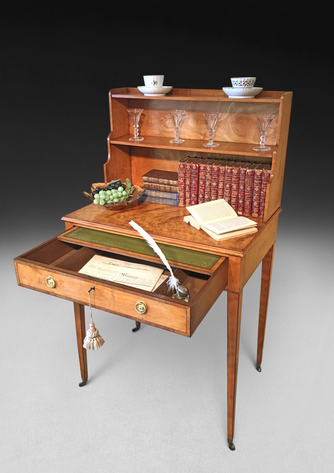 George III Satinwood Bonheur Du Jour photo 7500.0