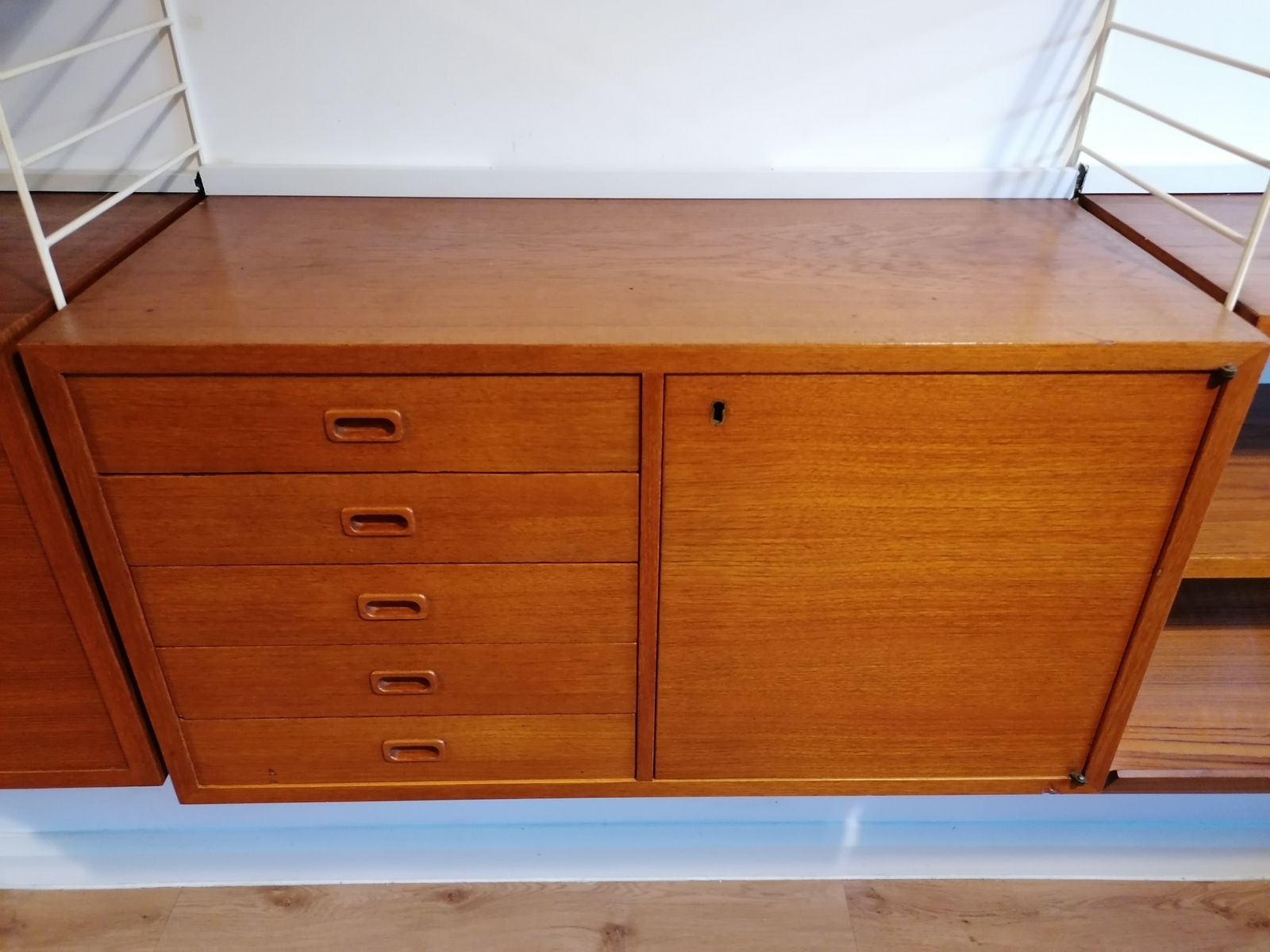 Nils Strinning String Modular Wall Mounted Shelving System. 1967. photo buy