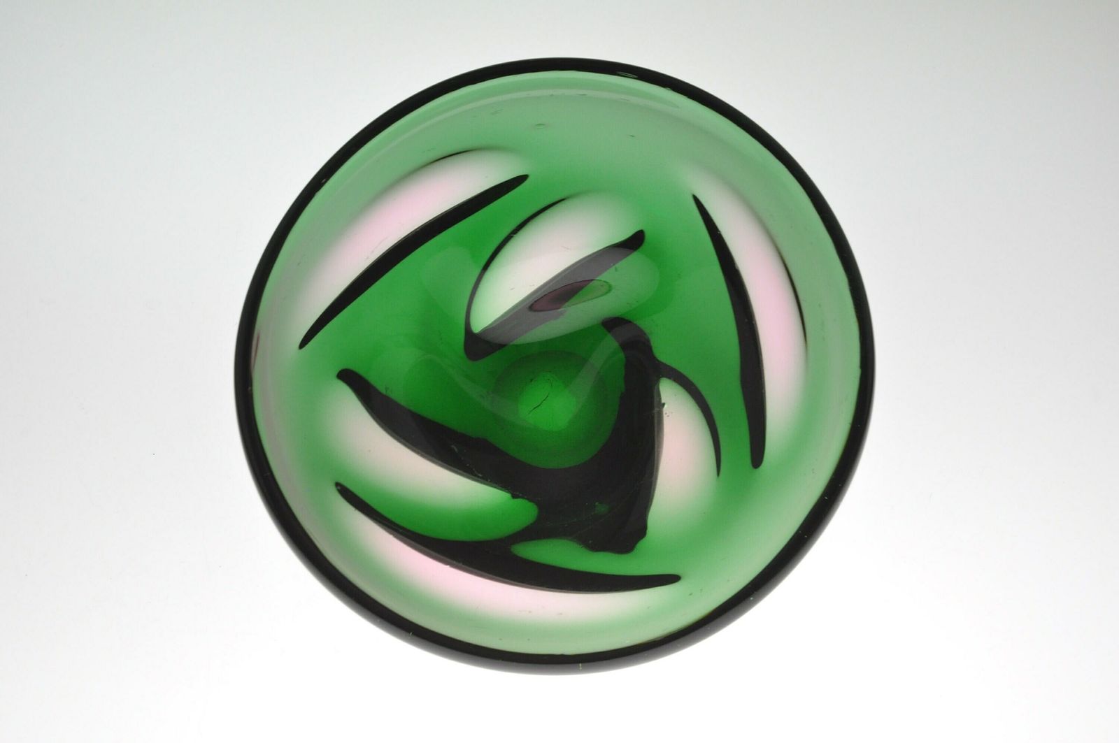 Josef Hospodka Chribska Glass Bowl, Art Glass Bowl, Bohemian Glass, Bohemian Art Glass, Blown Glass, Blown Glass Bowl, Glass Handmade Bowl photo vinterior