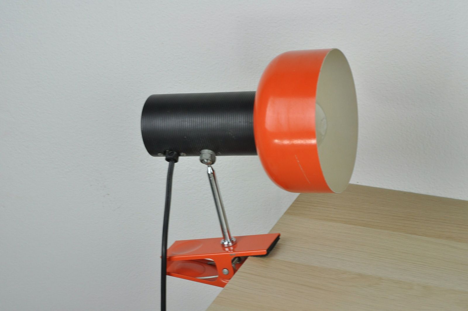 Mid Century Desk Lamp, Metal Lamp, Desk Metal Lamp, Table Lamp, Desk Lamp, Bedside Lamp, Mid Century Lamp, Orange Lamp, Table Light photo furniture