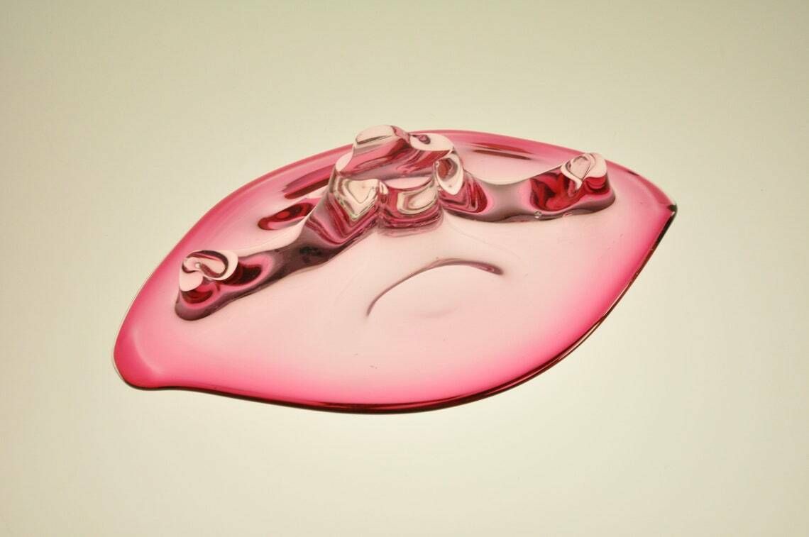 Josef Hospodka Chribska Bohemian Large Glass Bowl Hospodka  Czech Glass  Czech Art Glass  Art Glass Vintage Glass Bowl Vintage Bowls photo vintage