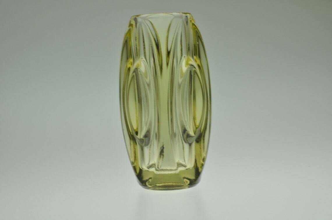 Rudolf Schrotter Lens Glass Vase Rosice  Sklo Union Glass Vase  Czech Vase  Glass Vase  Czech Glass  Czech Glass Vase  Art Glass Vase photo 78.0