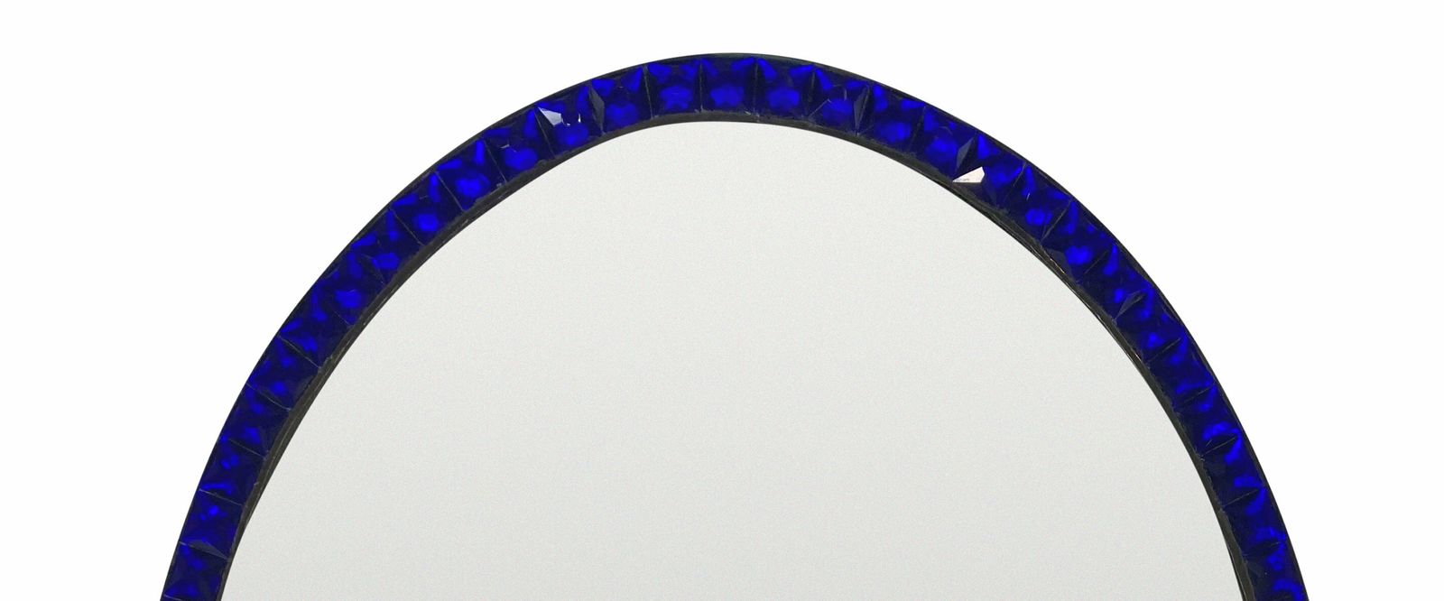 A Georgian Style Irish Mirror With A Cobalt Glass Faceted Border photo 4500.0