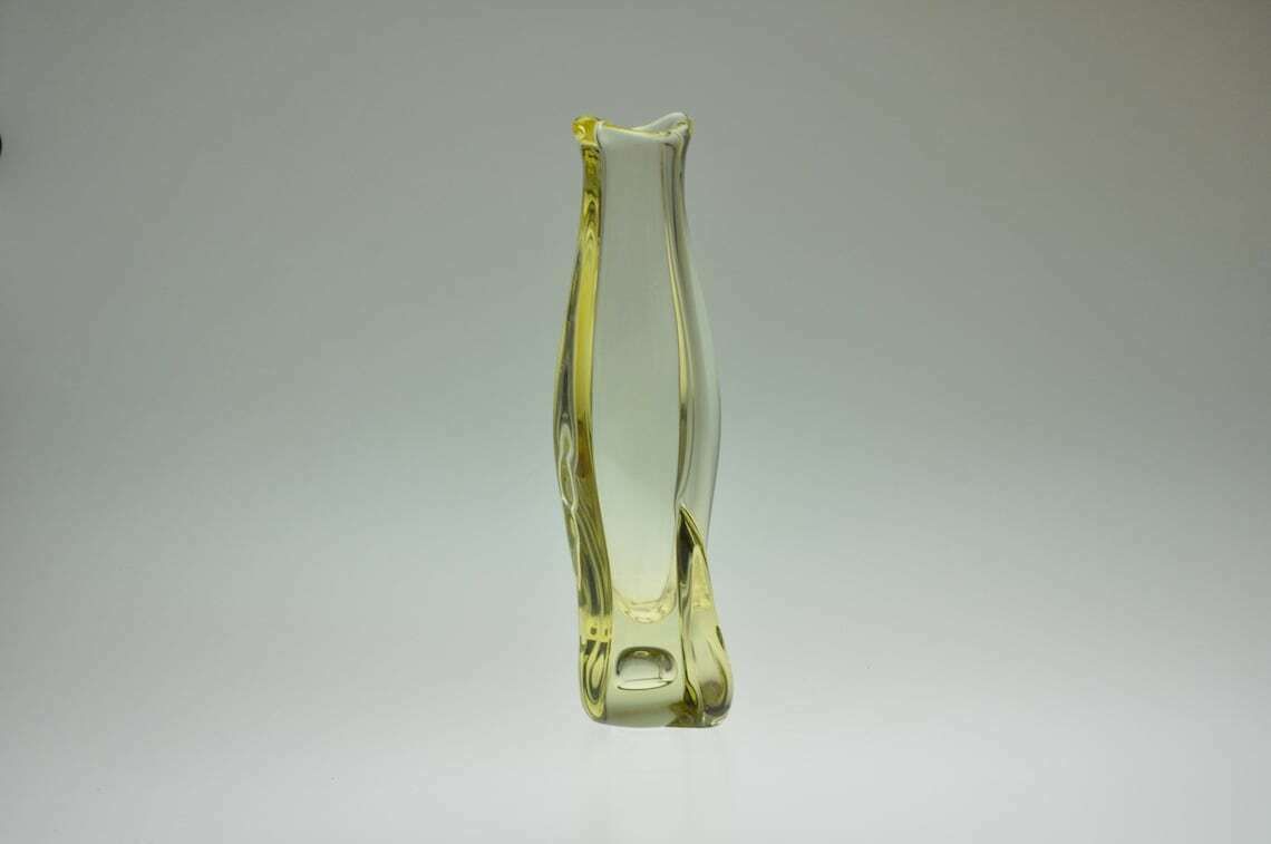 Miroslav Klinger Zbs Glass Vase, Midcentury Glass Art, Bohemian Glassware, Handcrafted Masterpiece, Artistic Home Decor, Mid Century Vase photo Home Decor