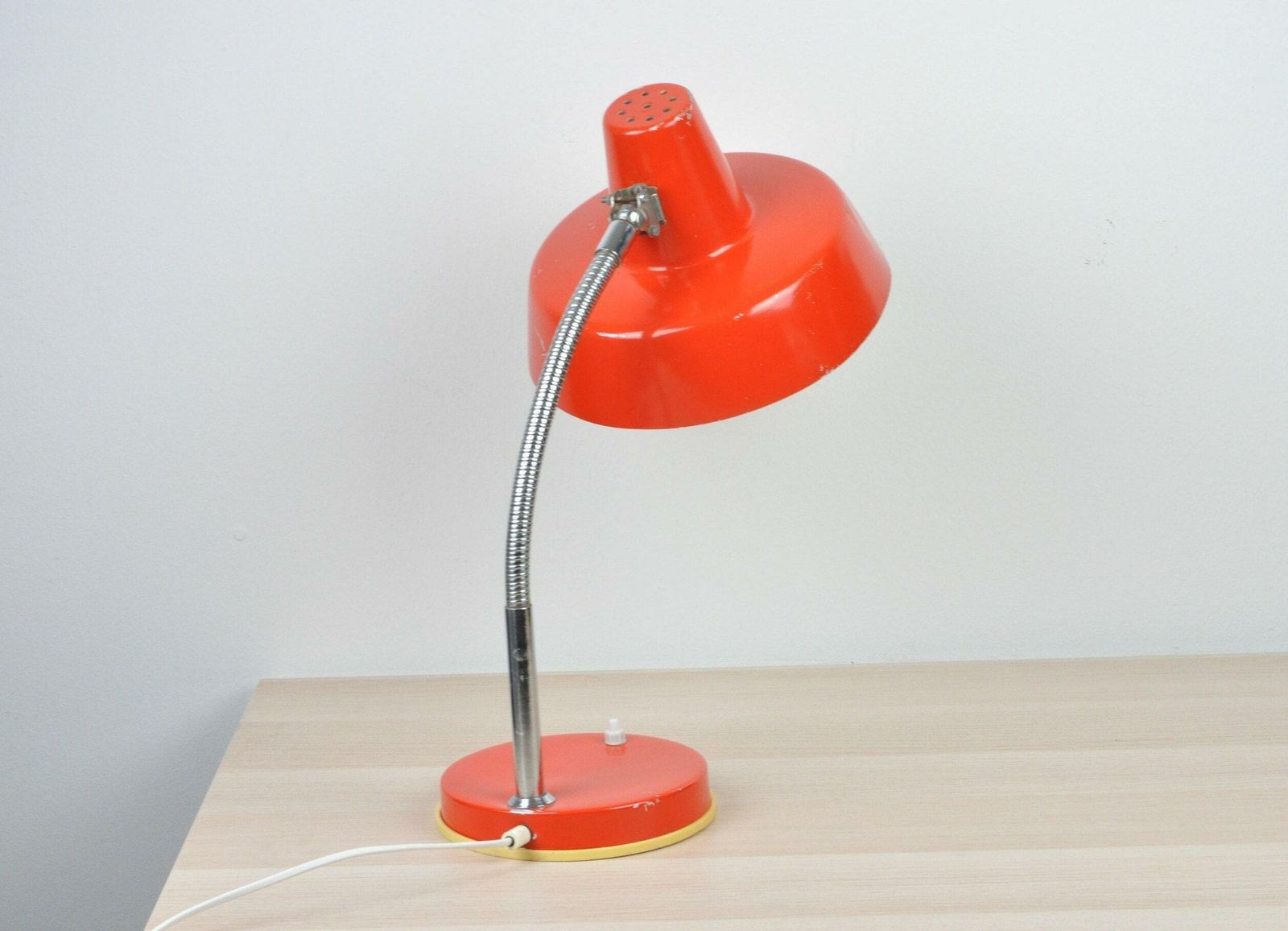 Mid Century Lamp, Red , Industrial Lamp, Mid Century Lighting, Desk Architect Office Lamp, Table Light, Lighting photo buy