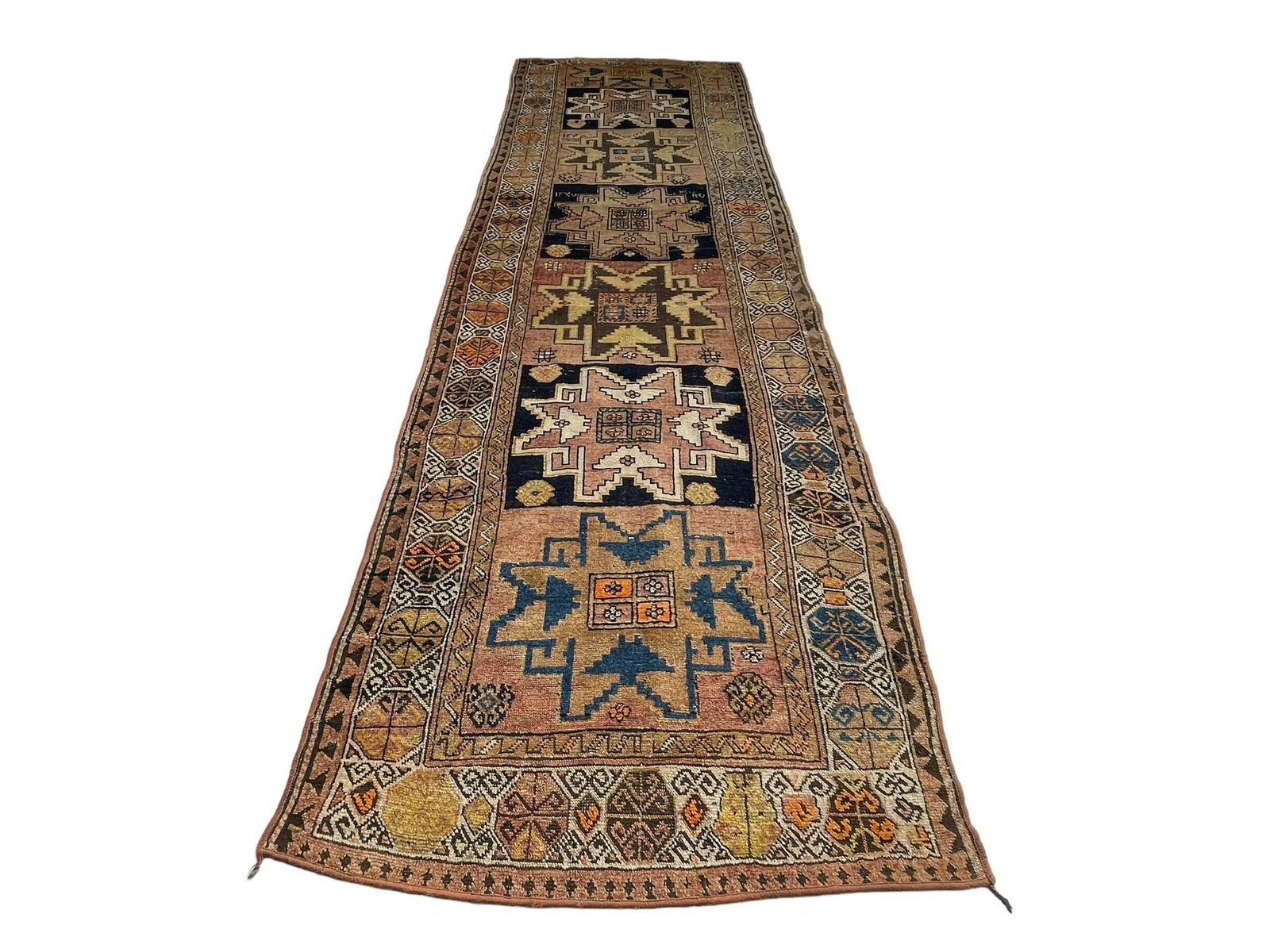 Antique Turkish Rug Runner ,Feiner Handgeknüpfter Orientteppich Türkisch Teppich Läufer