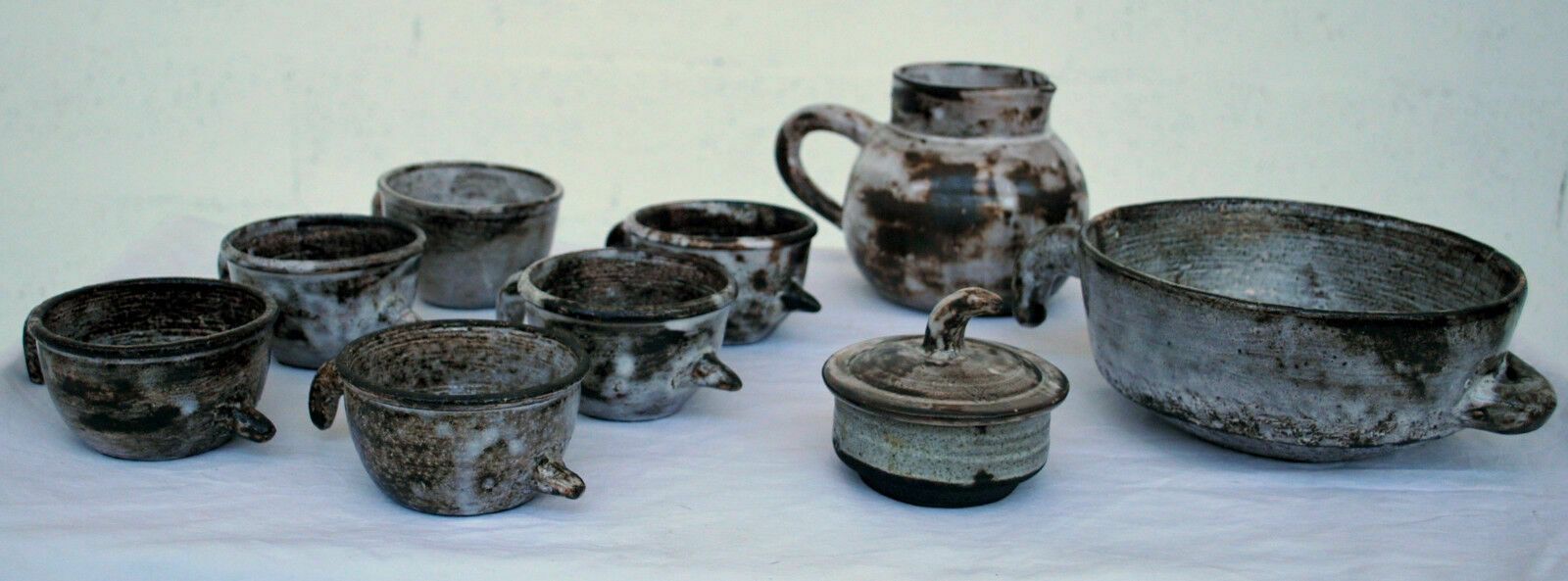 Set Of Vallauris Ceramics By Gerard Hofmann 60s photo furniture
