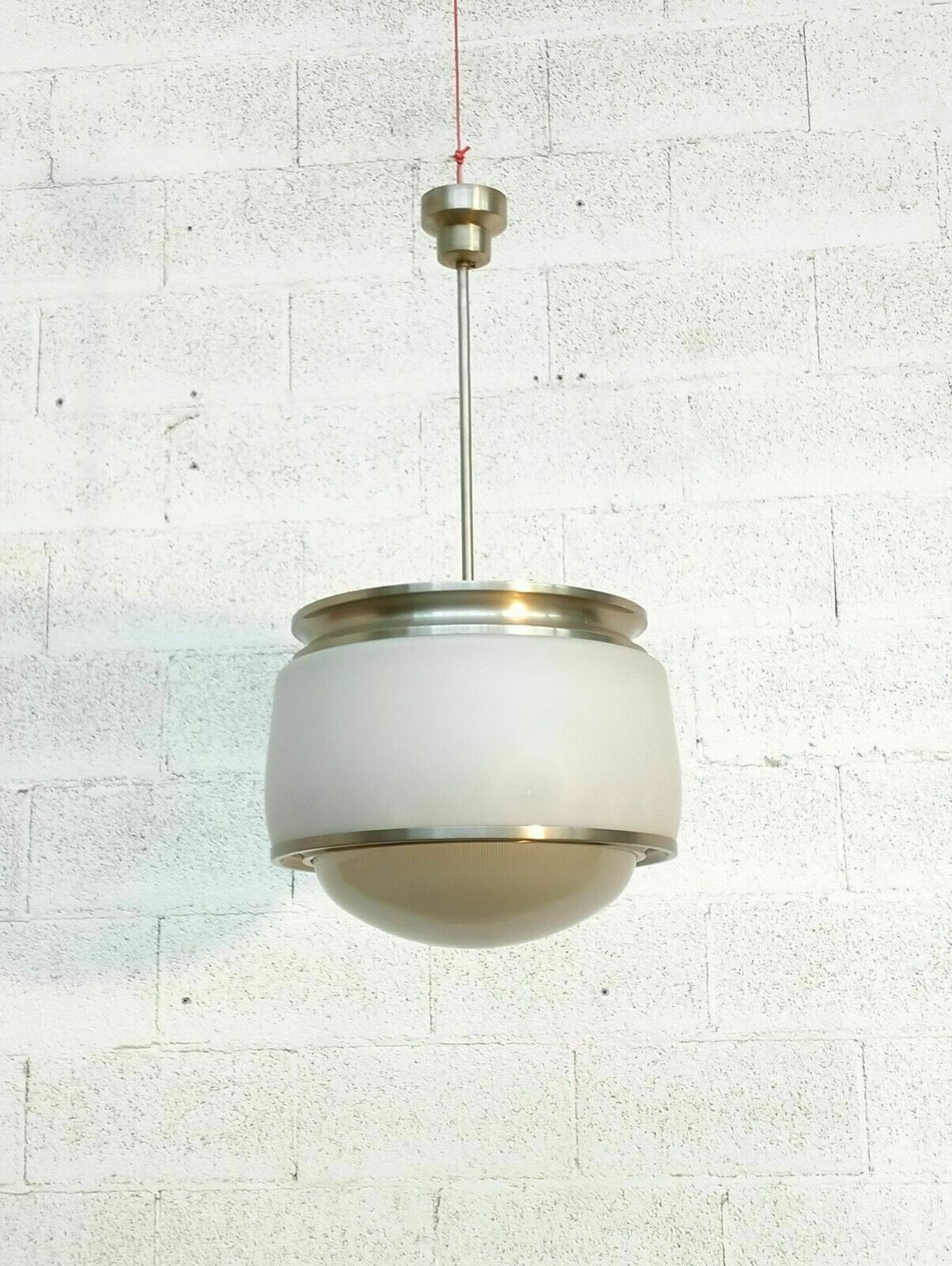 2396.0 Glass Pendant Lamp “Kappa” Model By Sergio Mazza For Artemide 60s photo