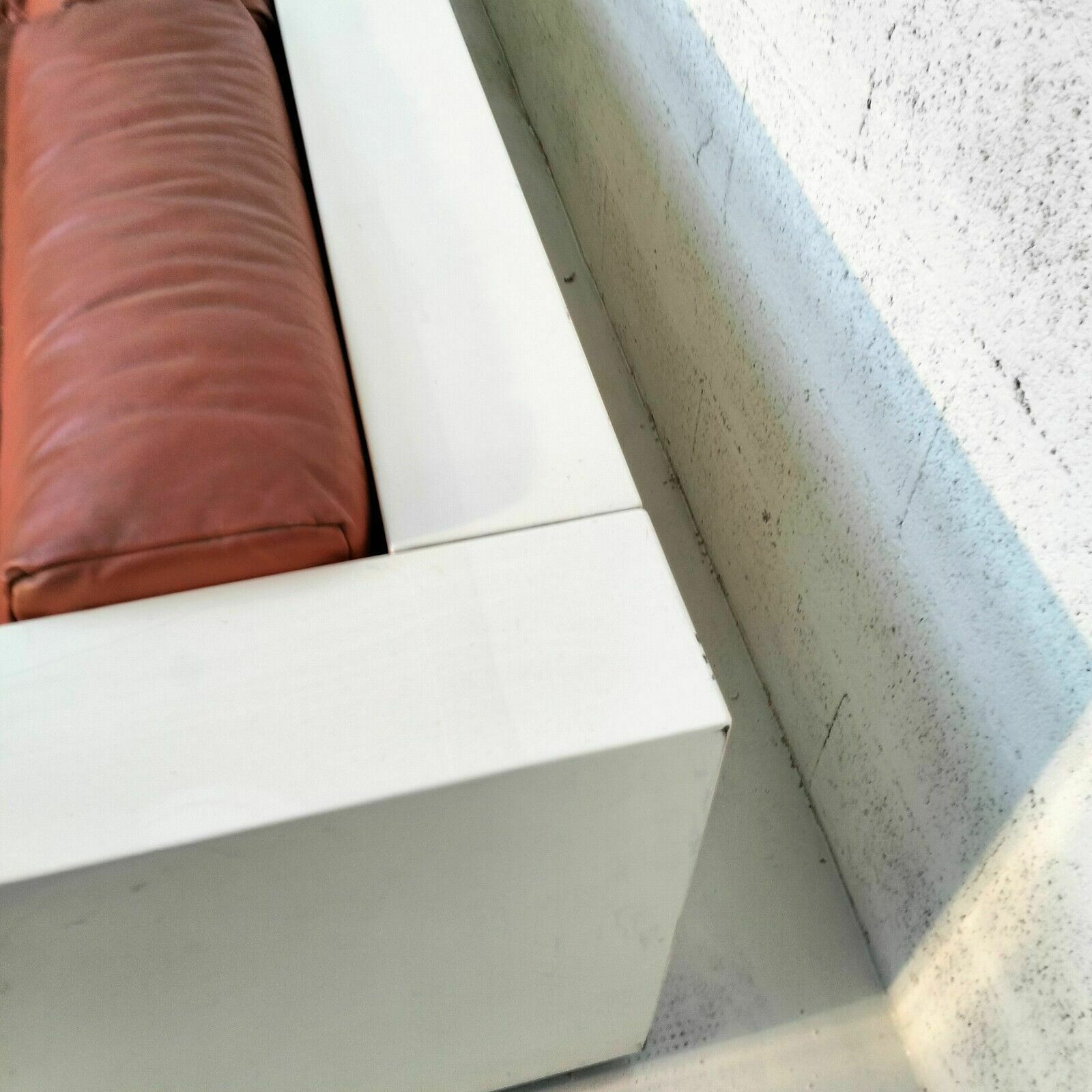 photo vinterior Orange “Saratoga” 3 Seater Sofa By Massimo And Lella Vignelli For Poltronova 60s