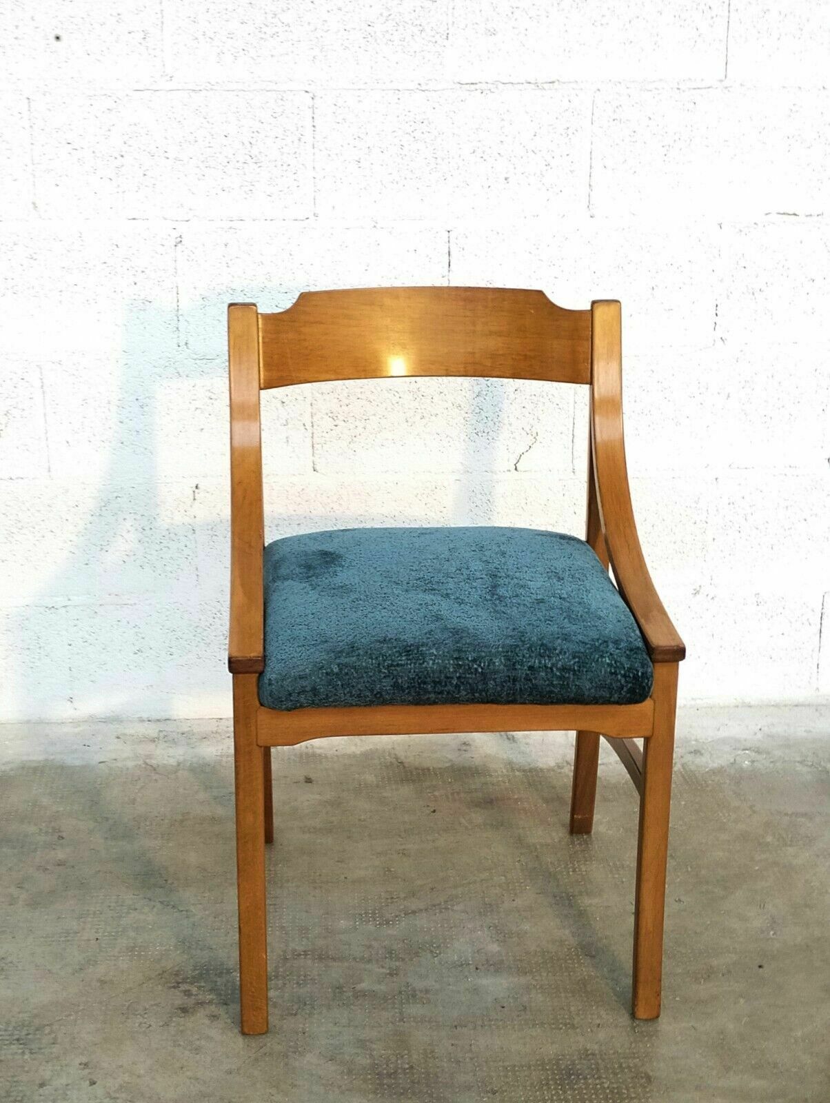 Set Of 6 Wooden Dining Chairs In The Style Of Ico Parisi For Cassina 70s photo furniture