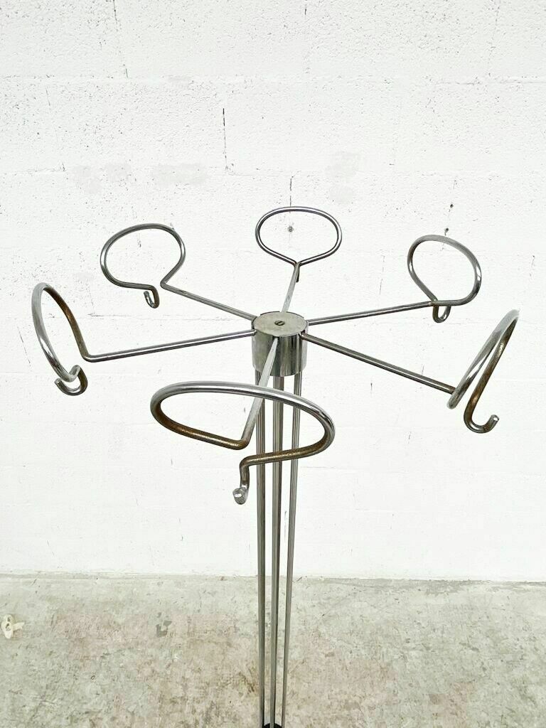 Chrome Coat Hanger By Isao Hosoe For Valenti Luce, 1970s photo furniture