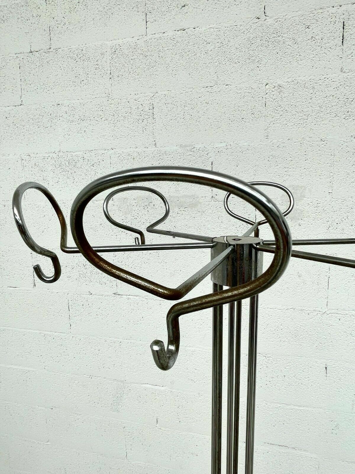 Chrome Coat Hanger By Isao Hosoe For Valenti Luce, 1970s photo vinterior