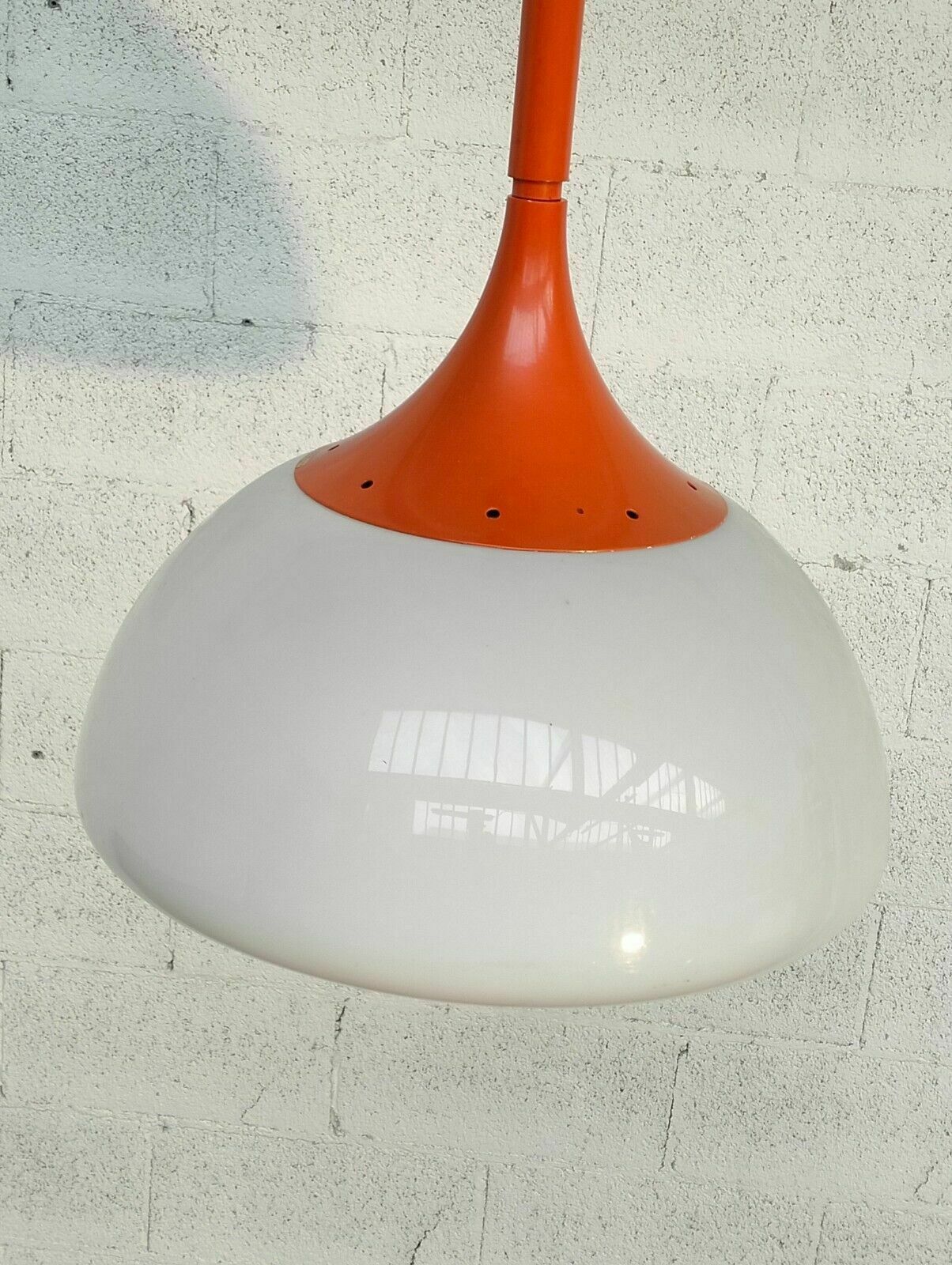 Orange Pendant Lamp By Elio Martinelli For Martinelli Luce 70s photo vintage