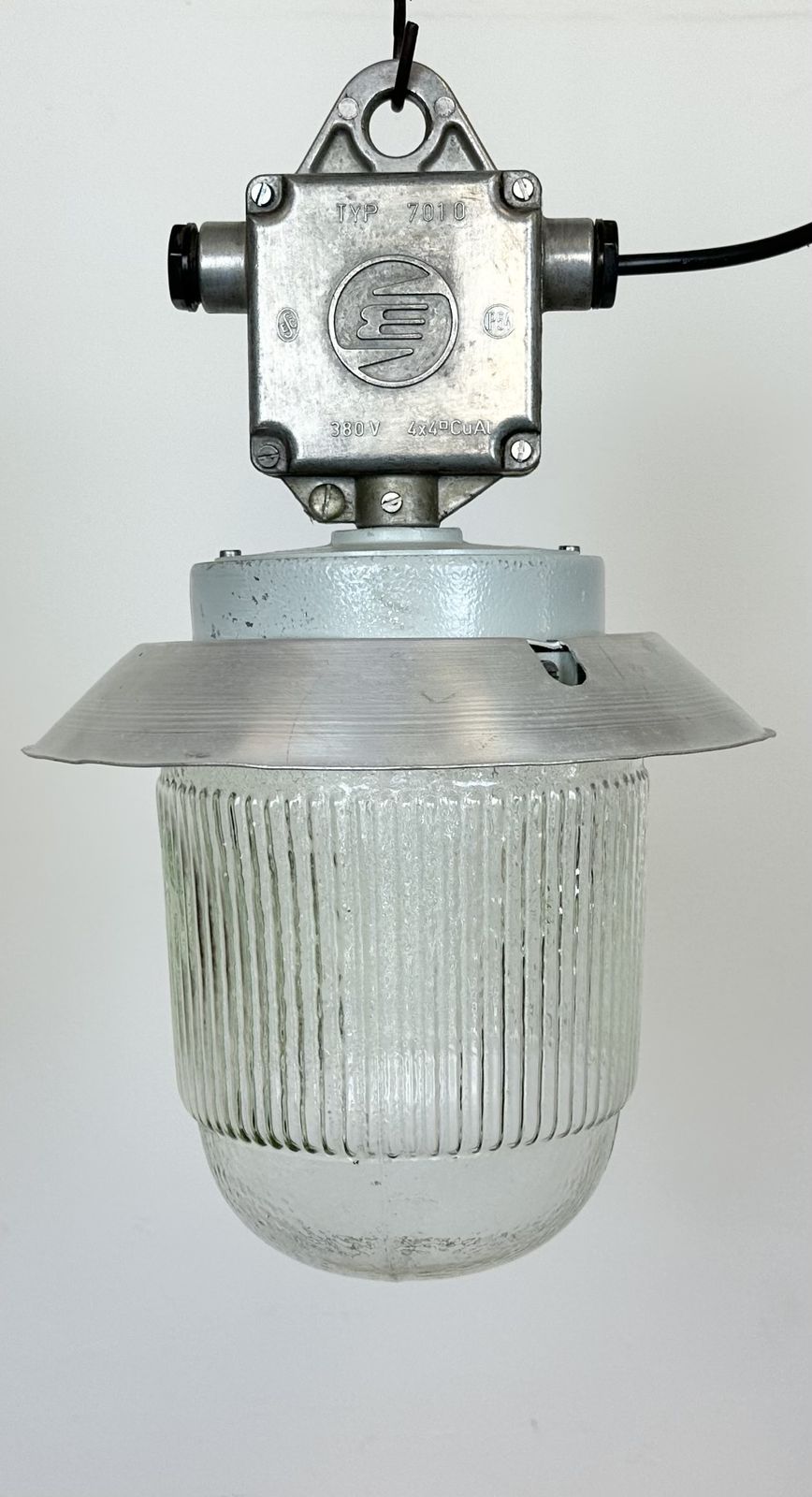 Industrial Aluminium Light With Glass Cover From Elektrosvit, 1970s photo furniture