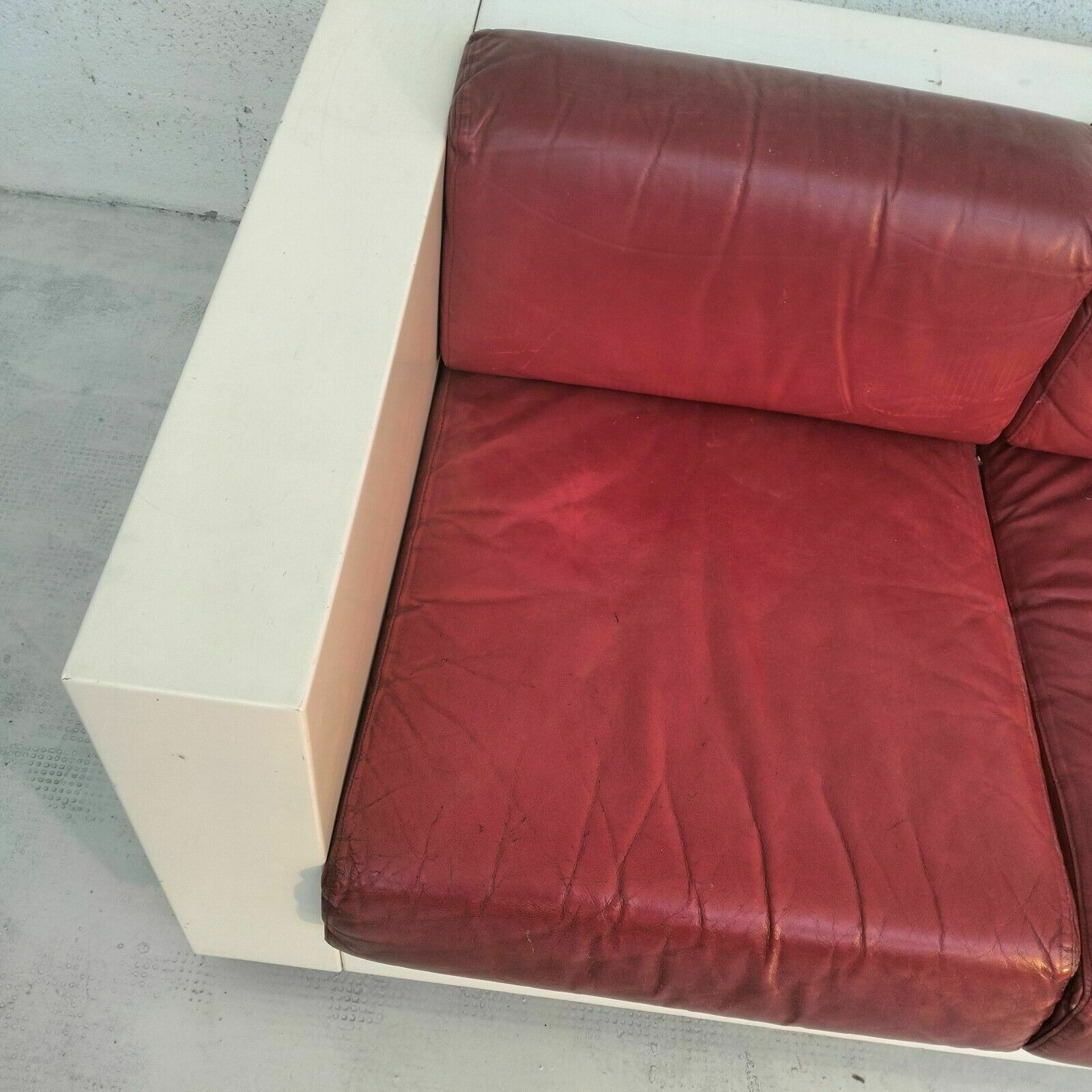 Cherry Saratoga 3 Seater Sofa By Massimo And Lella Vignelli For Poltronova 60s, photo Furniture