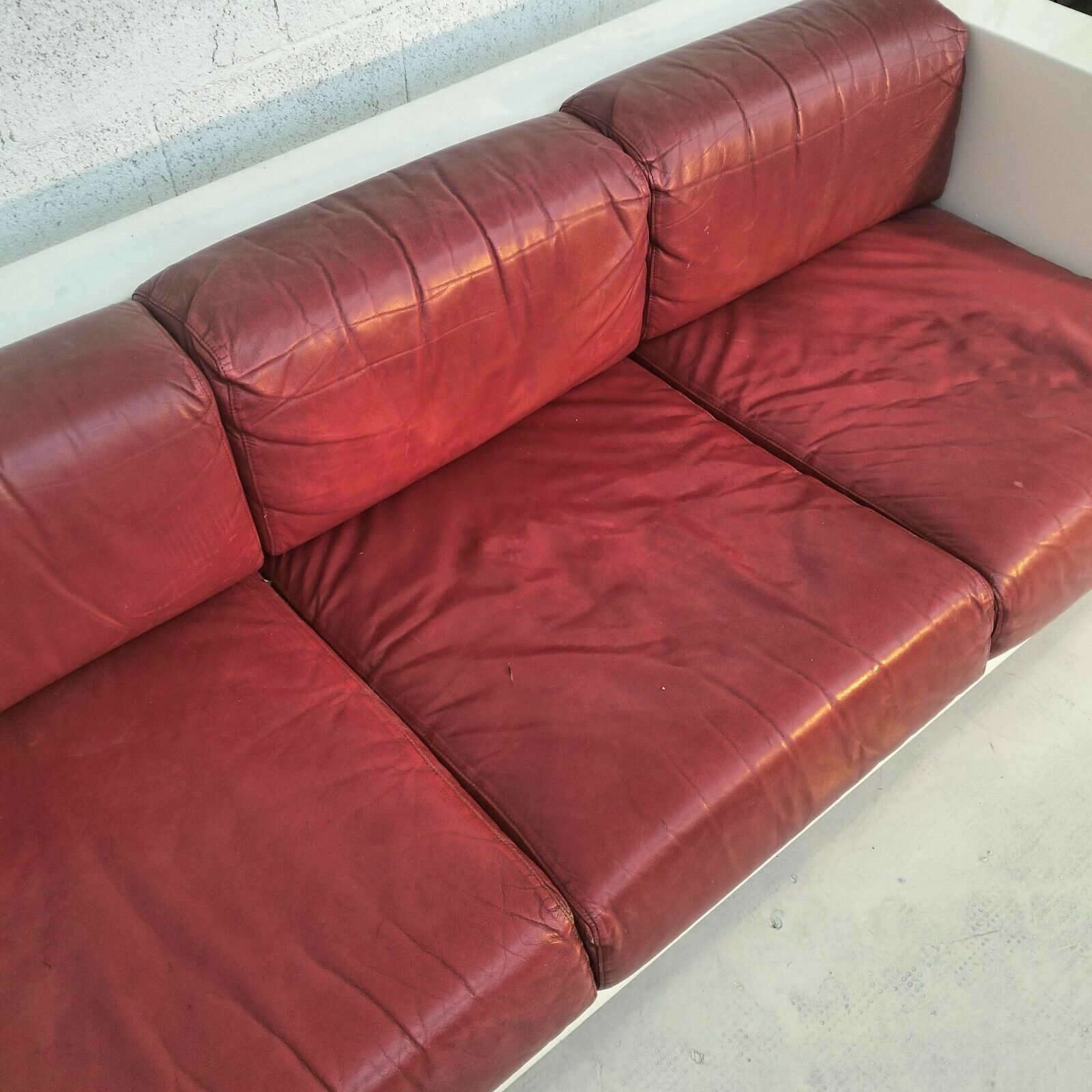Cherry Saratoga 3 Seater Sofa By Massimo And Lella Vignelli For Poltronova 60s, photo 3638.0