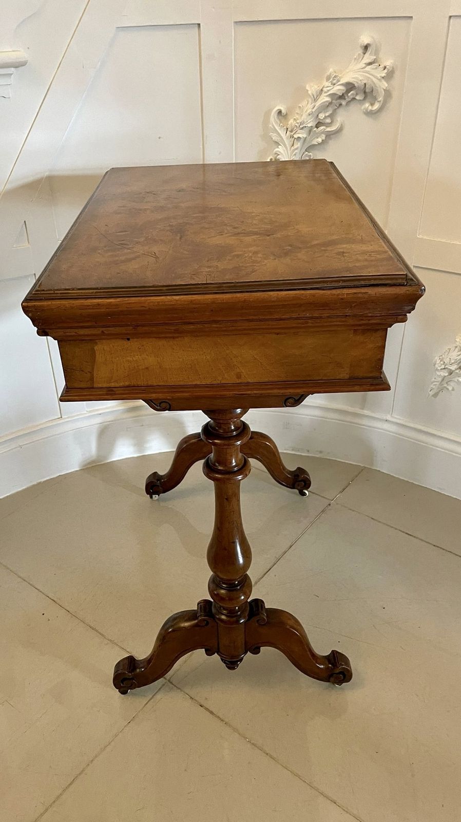 Unusual Antique 19th Century Quality Burr Walnut Jardiniere Table photo furniture