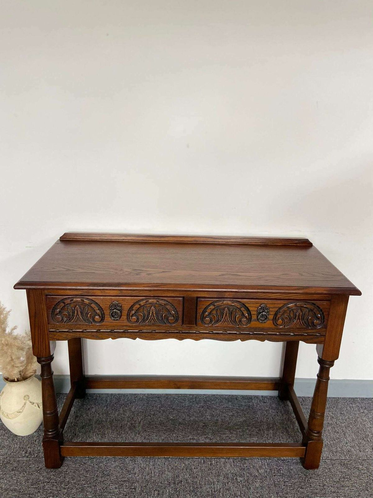 Vintage Old Charm Wood Bros Console Serving Table Made In England 1970s photo vintage