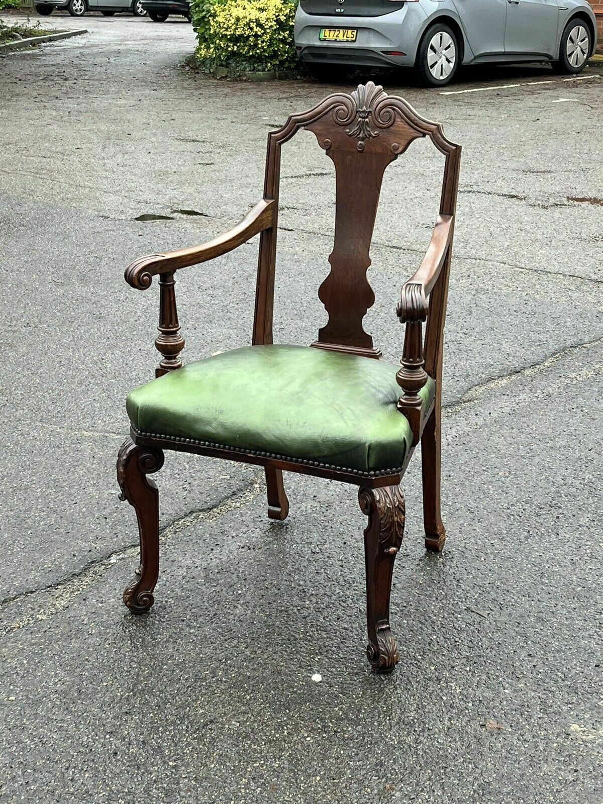 Country House Antique Mahogany Library Armchair. photo for sale