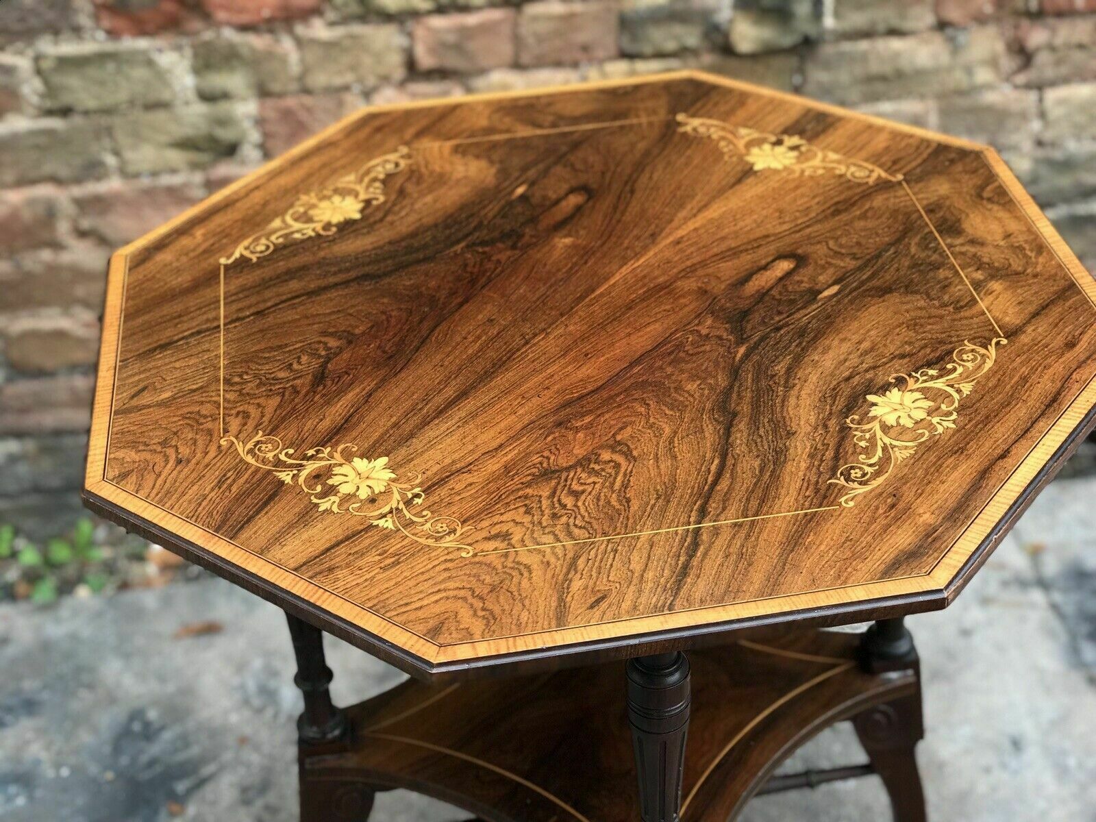 Aesthetic Movement Inlaid Rosewood Occasional Table. photo vinterior