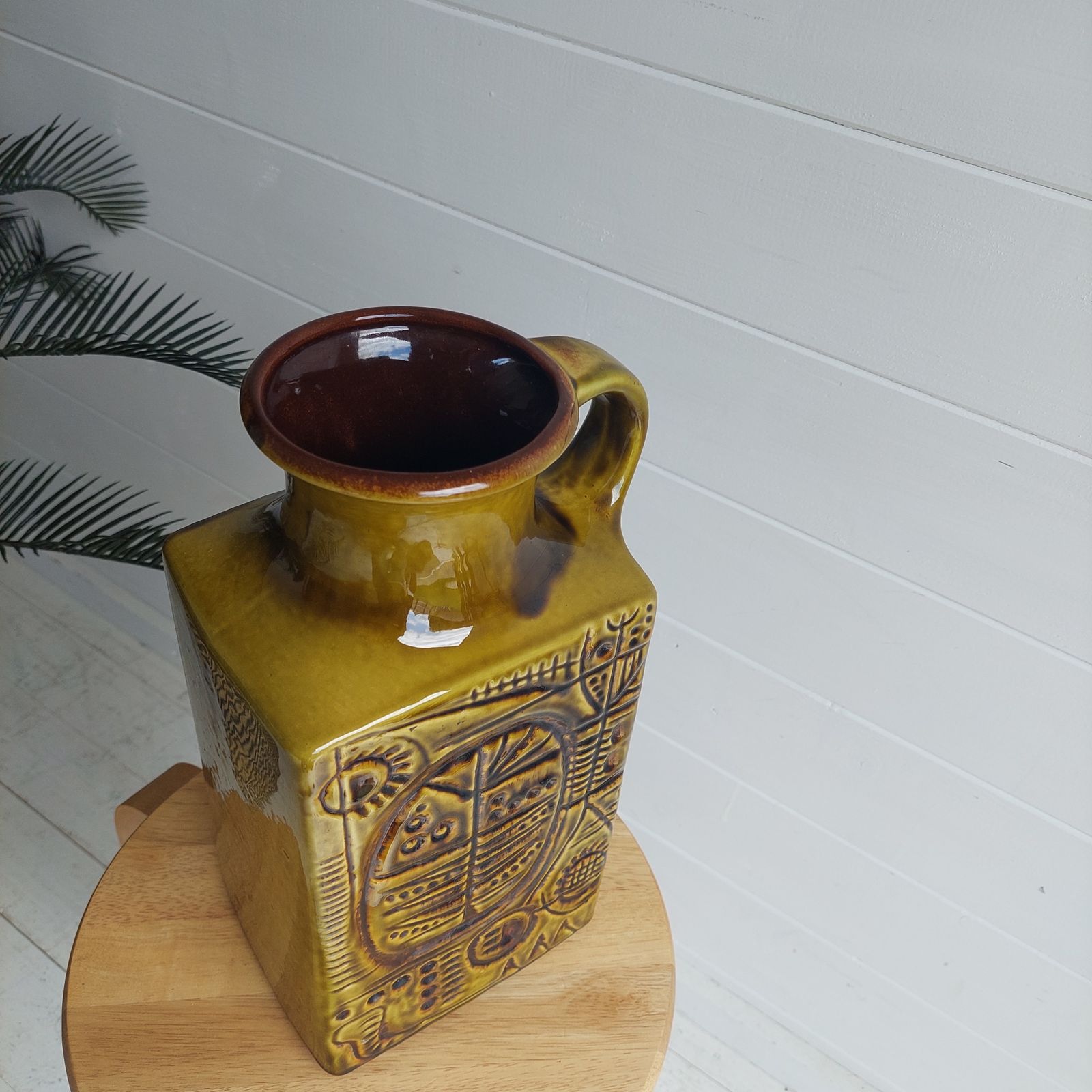 photo for sale Carstens Ceramic Vase Prehistoric Model 7151 30 Design By Gerda Heuckeroth West Germany Pottery 70s
