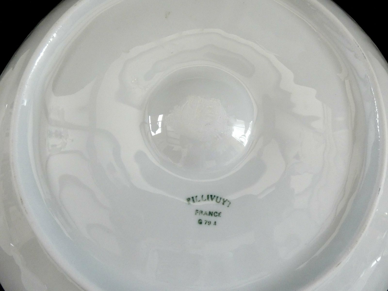 6 Vintage Pillivuyt Oyster Plates White French Porcelain Oyster Platters Set Seafood Dishes photo buy