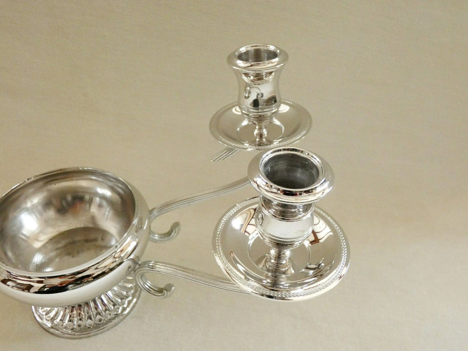 Vintage Silver Plated Candlestick Rhodargo Candle Holder 4/5 Candles Candelabra Delheid Frères Belgium 60s photo 166.0