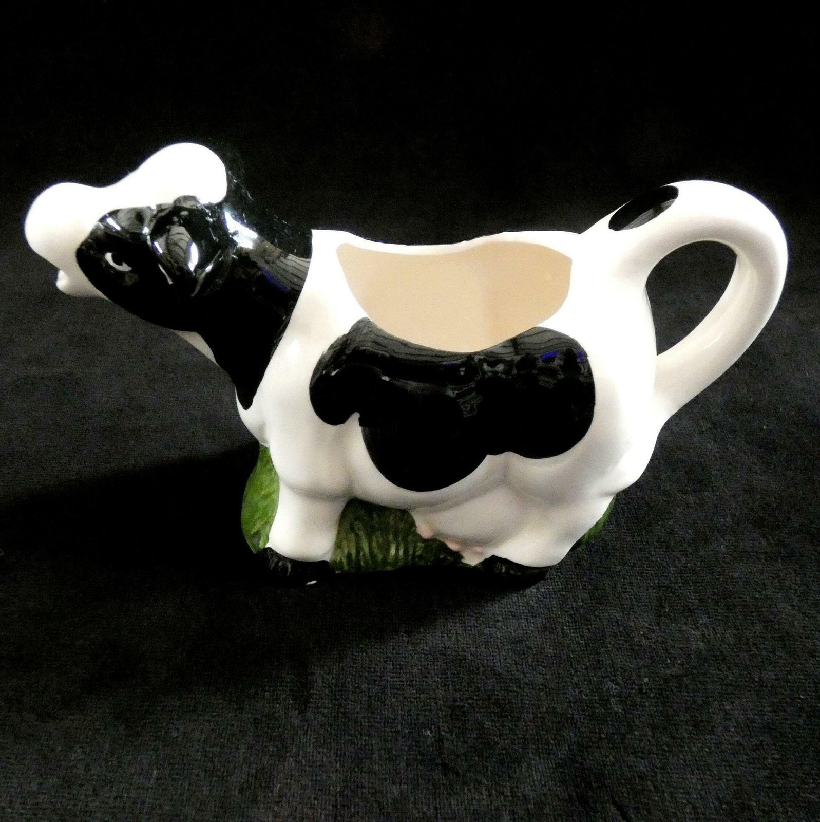 Vintage Franse Faience Koe Vormige Roomkan