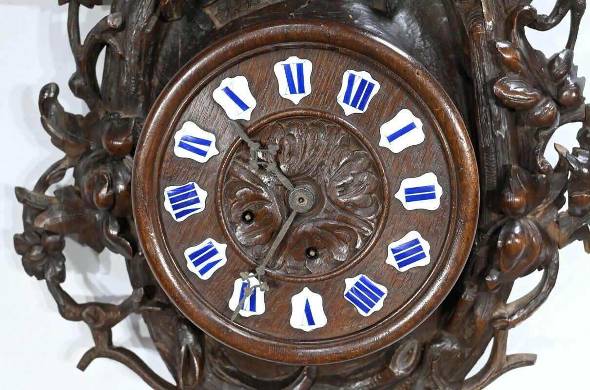 photo buy Important Oak Clock Renaissance Style Early 20th Century
