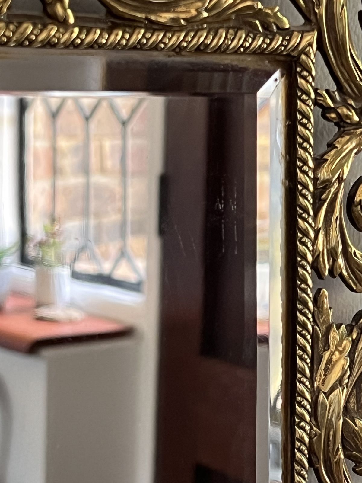 Antique Brass Girandole Wall Sconce photo vintage