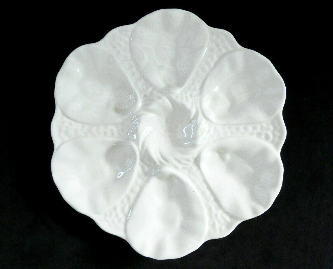 Antique Oyster Plate Orchies France 20s, Rare Majolica Oyster Plate, Barbotine Oyster Plate Moulin Des Loups France photo buy