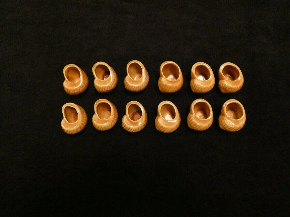 photo furniture Vintage French Ceramic Snail Shells Vintage Baking Dishes Brown Glazed Snail Pots French Pottery Escargots Shells