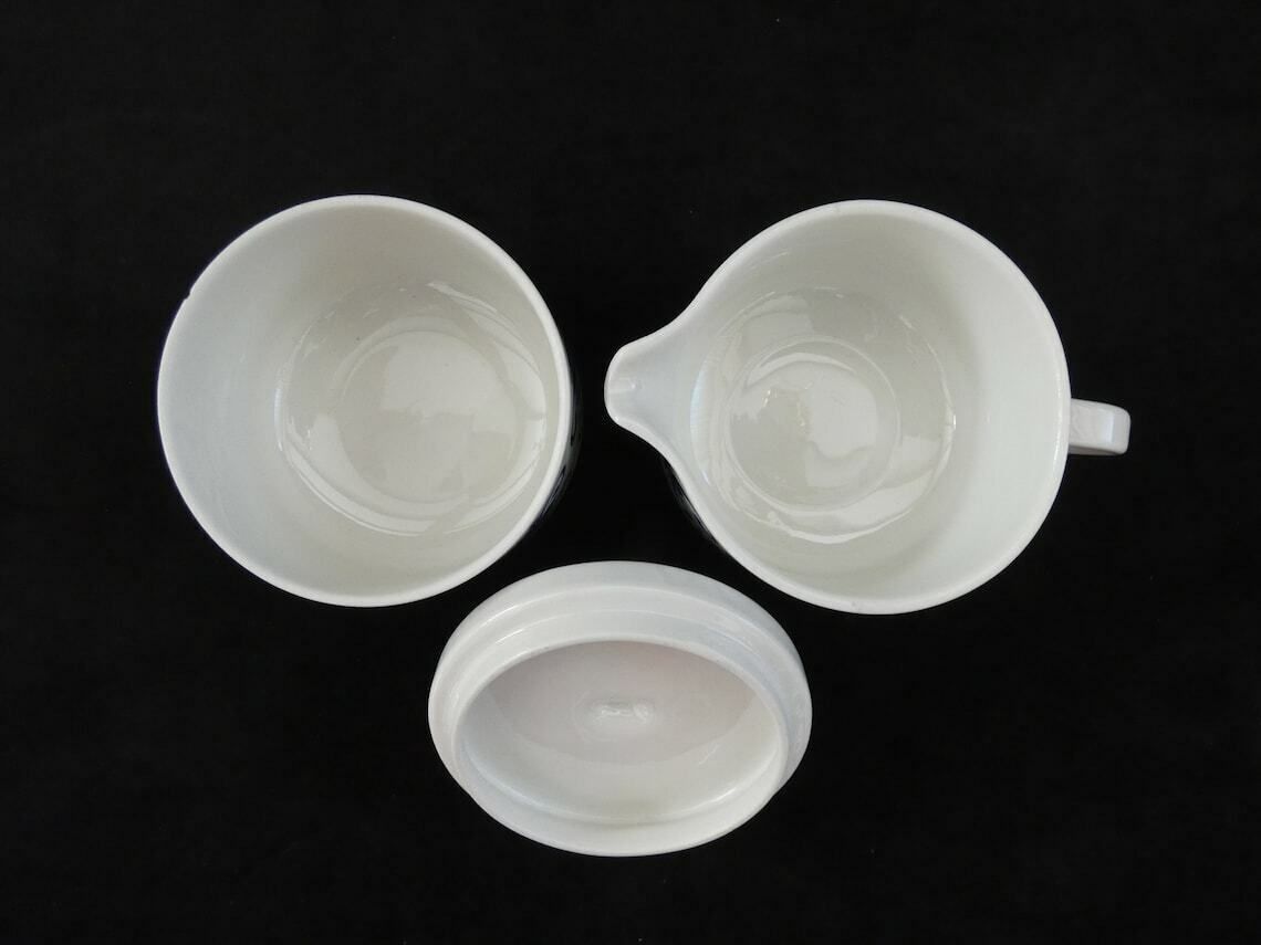 Villeroy & Boch Cadiz Suikerpot Met Deksel En Roomkannetje, Vintage Porselein, Gemaakt In Luxemburg photo for sale