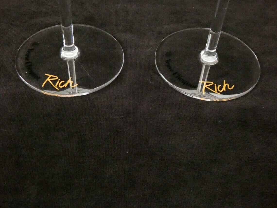 2 Veuve Clicquot Rich Champagne Coupe, Vcp Acryl Champagneglazen, Veuve Clicquot Glazen, Verzamelglazen, Franse Champagneglazen photo for sale
