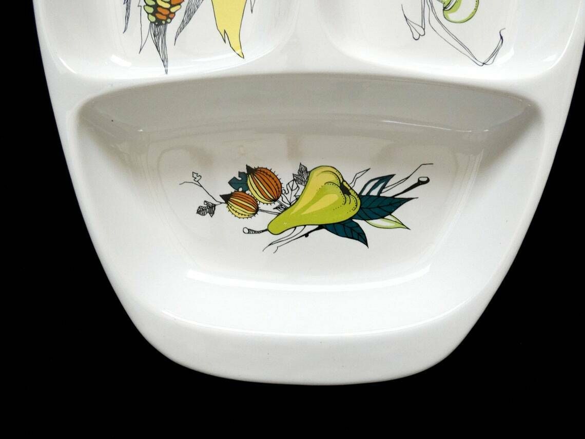 Villeroy And Boch Primabella Serveerschaal, Mid Century Keramiek, Vintage Serveerschaal, Groentenmotief V&B Primabella Jaren 60 photo 83.0