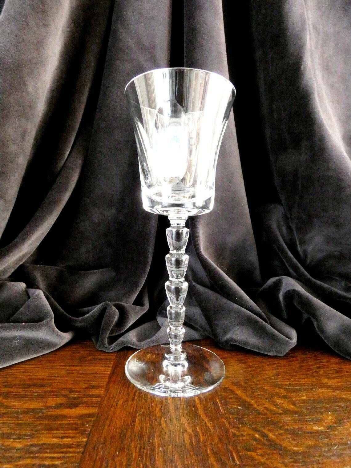 Val St Lambert Crystal, Belgisch Kristallen Wijnglas, Kristallen Glaswerk, Val St Lambert België, Vintage Kristallen Glas photo vintage